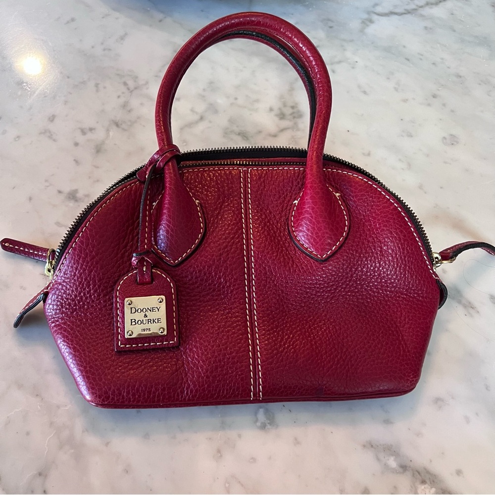 Dooney & Bourke Vintage Baby Domed Satchel red like new